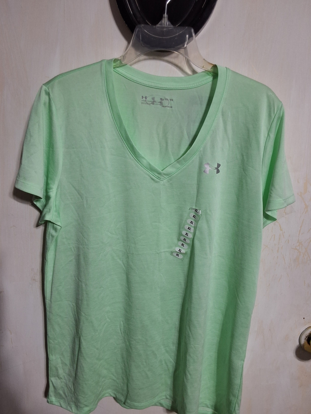 Under Armour Women's V-Neck Tee in Mint Green